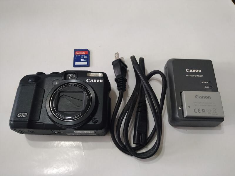 Canon powershot G12 CCD類單眼數位相機，日本製造，一千萬畫素，功能正常