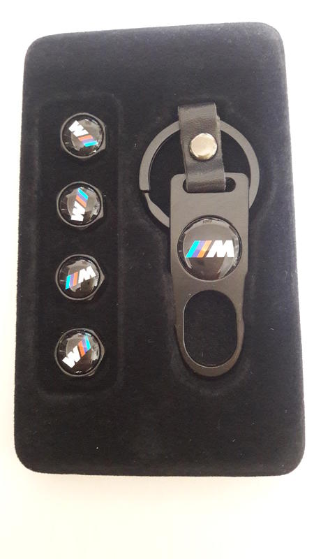 現貨！BMW M標 輪胎氣嘴蓋(4顆裝)+鑰匙圈E30 E34 E36 E39 E46 E60 F20 F22 F30