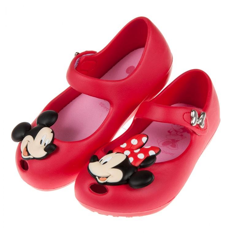 童鞋(14~19公分)Disney迪士尼米奇米妮童年玩伴紅色輕便公主涼鞋D0E203A