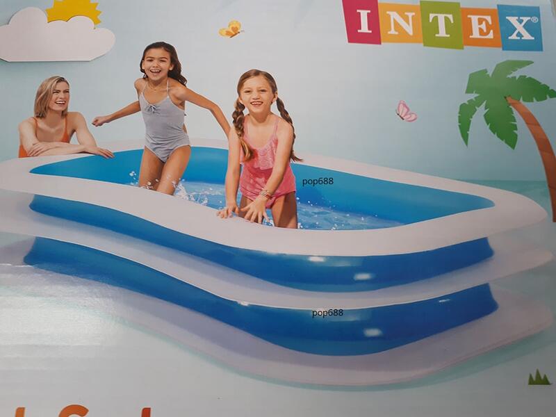 INTEX56483 原廠長方型充氣游泳池262公分*175公分*56公分可當幼兒游泳池 遊戲球池 遊樂園