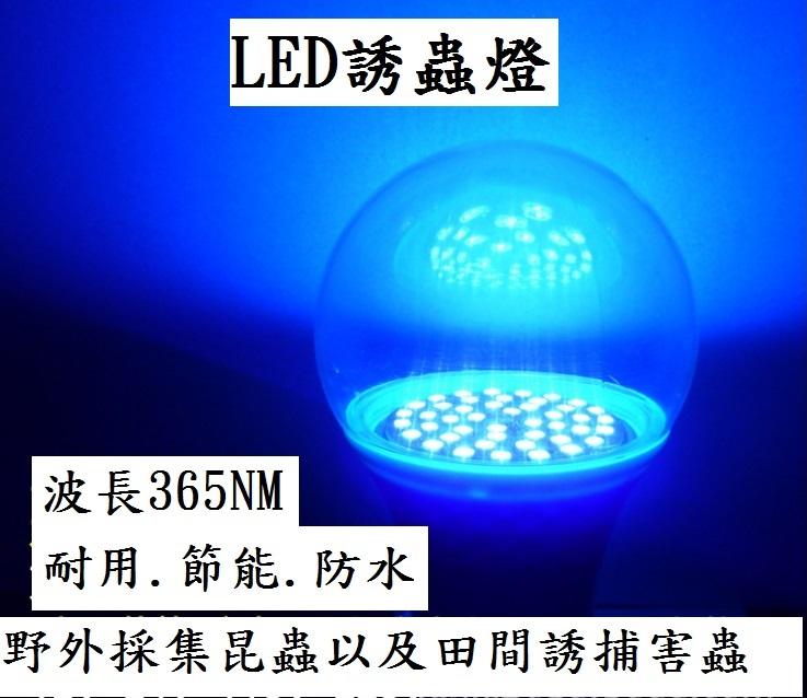 110V交流電7-12W LED 紫外線誘蟲燈365nm防水黑光燈  UV燈