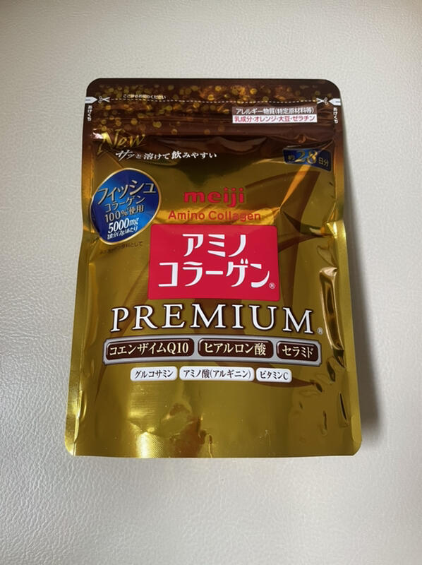 新到貨，日本明治金色膠原蛋白粉28日補充包，現貨