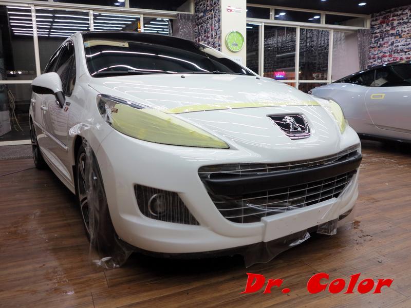 Dr. Color 玩色專業汽車包膜 Peugeot 207 細紋自體修復透明犀牛皮_前保桿 / 後視鏡 / 鯊魚鰭