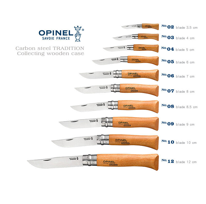 【LED Lifeway】法國 OPINEL 2號~7號 / 8號~12號  櫸木刀柄 / 不鏽鋼折刀