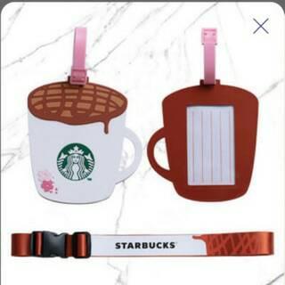 Starbucks 星巴克焦糖瑪奇朵造型行李掛牌&束帶組