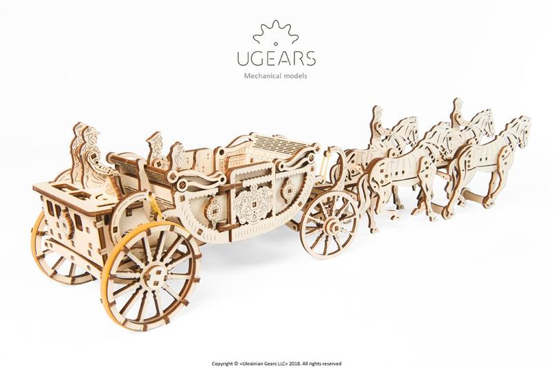 Ugears 皇家馬車 Royal carriage集資網好評 KICKSTARTER 敞薘馬車 哈里王子與他的新娘梅根