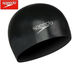 全新 SPEEDO 素色基本款矽膠泳帽，黑色款式下標區【魔力游泳用品館】暢銷人氣商品，限量特價出清