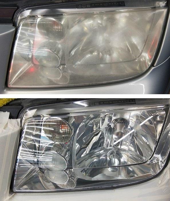 大燈快潔現場施工 Volkswagen 福斯 BORA 原廠車大燈泛黃霧化拋光修復翻新處理
