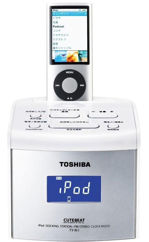 東芝  TOSHIBA DMS-R1 手提式iPod/iPhone音響 [支援iPod/iPhone播放功能/時間顯示、鬧鈴功能]