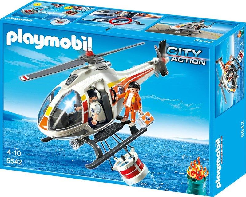 【7.5摩堡】新品德國 playmobil #5542 消防救難直昇機 直升機 飛機 玩具 4222 可參考 非lego