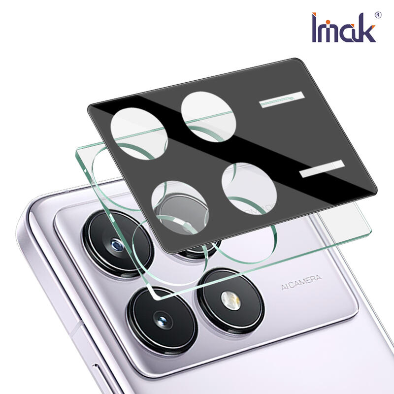 Imak 艾美克 POCO X6 Pro 5G 鏡頭玻璃貼(一體式)(曜黑版) 奈米吸附 鏡頭貼 鏡頭保護貼 鏡頭膜