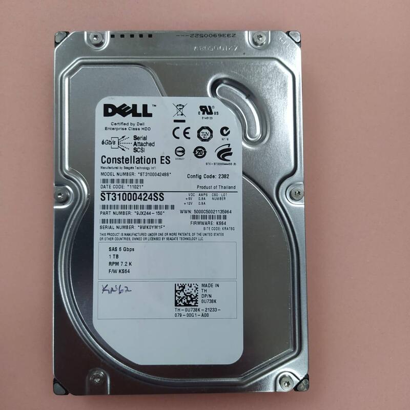 Dell/Seagate ST31000424SS 1TB/1T 7.2K RPM SAS 3.5"硬碟 伺服器用