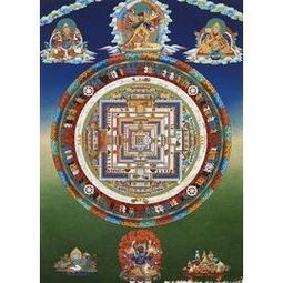 時輪壇城　手描き描金　唐卡　黒金色絵画　仏教　お寺　美術品 骨董品　縁起物　菩薩 時輪壇城手描き描金唐卡黒金色絵画仏教お寺美術品 骨董品縁起物菩薩