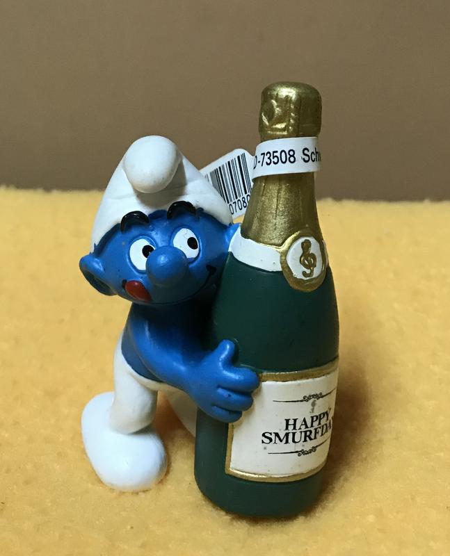 全新 Schleich 藍色小精靈 香槟  人偶