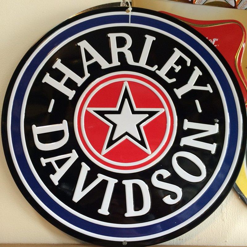 (I LOVE樂多) 美國進口 哈雷 HARLEY-DAVIDSON 星星鐵製立體看板 打造居家 車庫裝飾情境