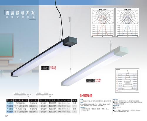 【飛騰照明】FP160522-T8-LED20Wx2/6000K-1430x100x65mm-全電壓正白光壓克力懸吊燈