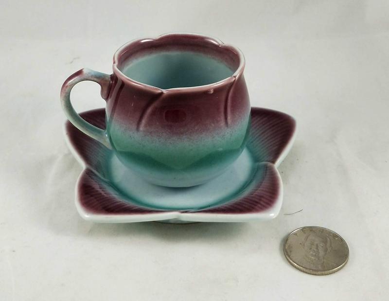 變化釉 鬱金香-紫2 咖啡杯 杯盤組 變色釉 花茶杯 杯子 馬克杯 茶杯 盤子 台灣製 陶瓷 可用 微波爐 電鍋