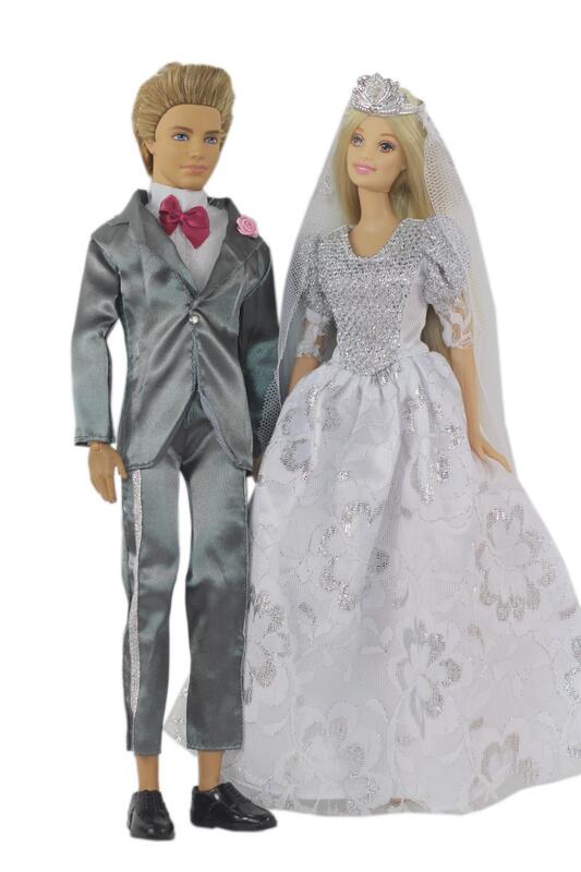 芭比 與 肯尼 婚禮 婚紗 西裝 裙子 男芭比