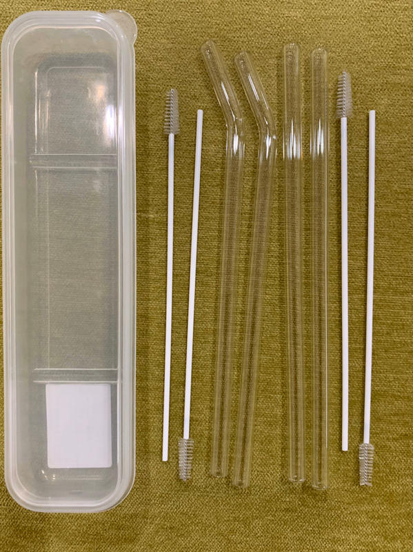響應環保：（四支裝）玻璃吸管耐熱透明非一次性吸管