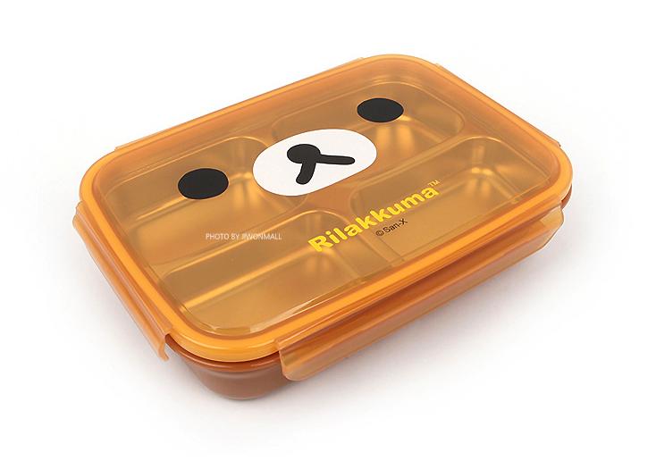 韓國製 Rilakkuma熊 304不鏽鋼雙層/隔熱/自助餐盤/兒童分隔餐盤