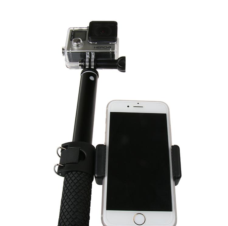 gopro hero4/3+/3 山狗 小蟻4k自拍杆手機夾可以把手機變為監視器適合使用2.8到3公分直徑的自拍桿