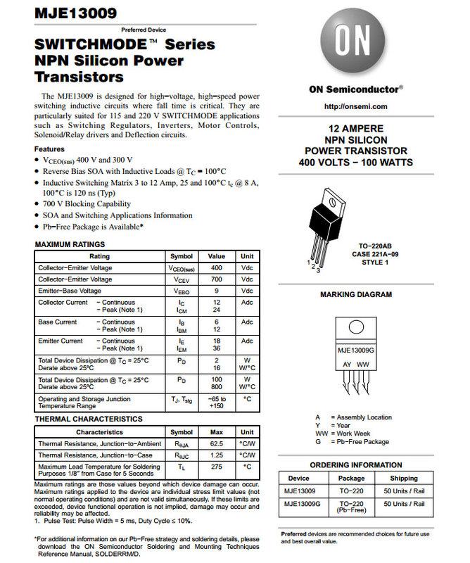 【DIY_LAB#881】MJE13009/J13009(TO220)NPN 12A 400V高速功率開關電晶體(現貨) | 露天市集 | 全 ...
