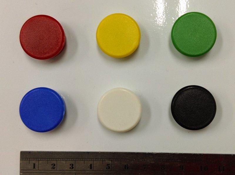 【利多文具】玻璃白板專用磁鐵 2.4公分 釹鐵硼磁鐵 強力磁鐵 紅黃藍綠黑白6色
