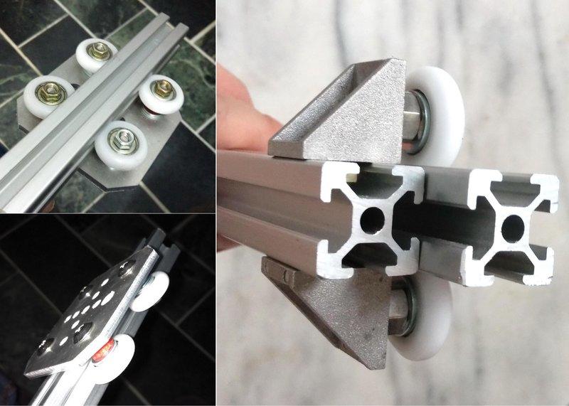 特製滑輪軸承 配合20系列鋁擠型 3D列印機XY軸 輕型雕刻機 自動化滑輪 kossel 非V-Slot XY軸滑輪