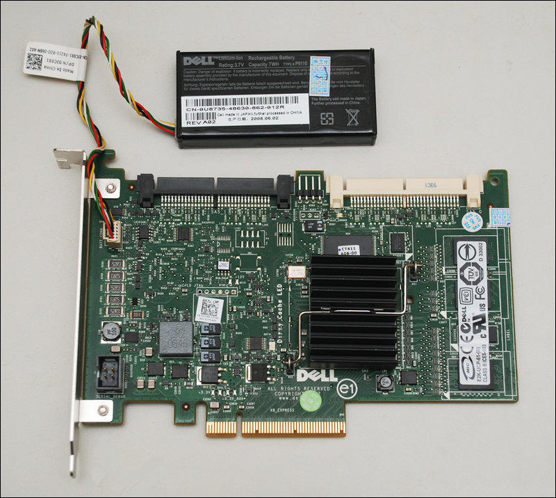 [一年保固] DELL 原廠 PERC 6i 6/i SAS/SATA3 RAID CARD PCI-E 8x 陣列卡