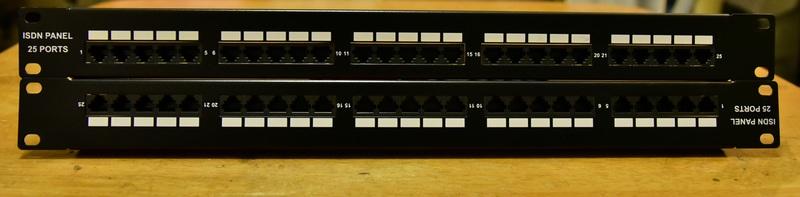 ISDN 模組式 1U 19" 25 Ports 跳線面板 總機 電話