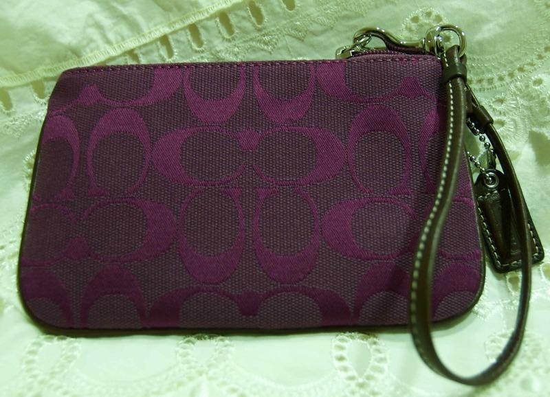 COACH 桃紅/紫色手拿包(可當手機包)