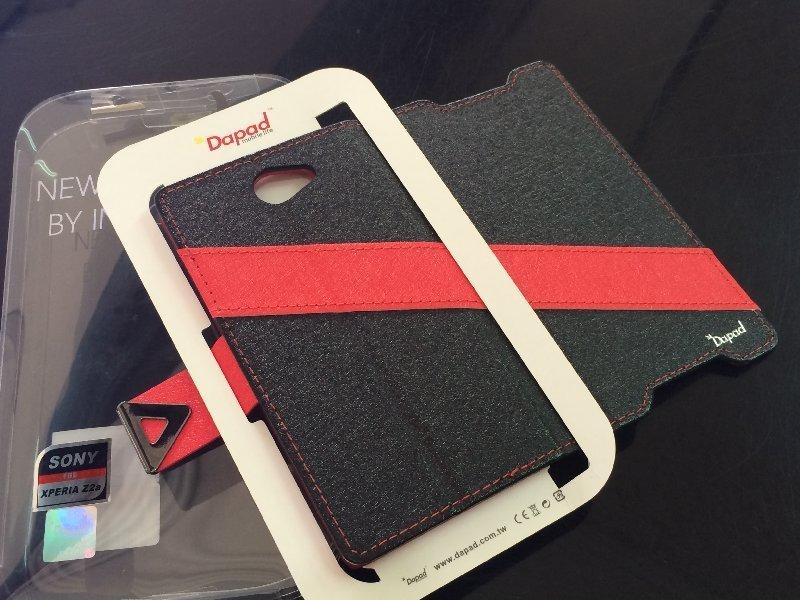 *V&C潮流*原廠DAPAD SONY Xperia Z2a D6563手機 黑紅 星光紋雙色書本式 側掀式皮套 保護殼 保護套 可加購螢幕保護貼50起