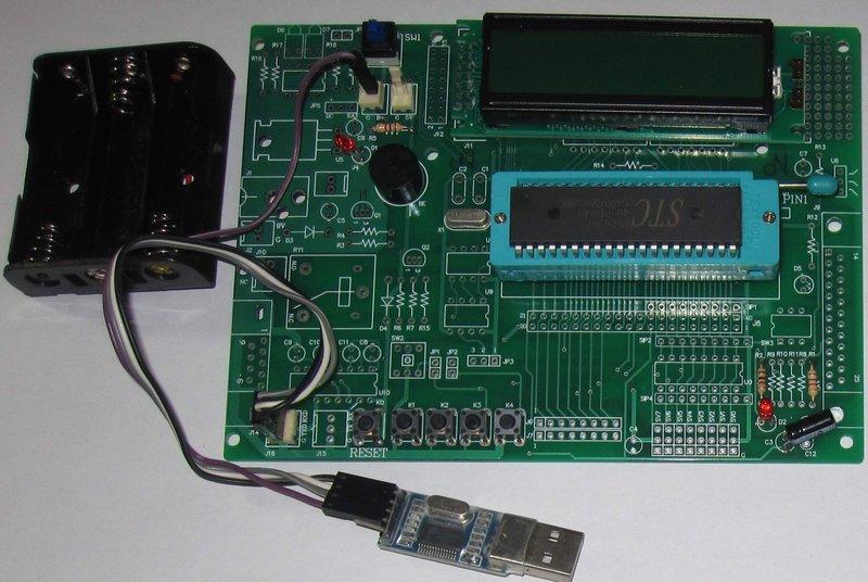 [偉克多8051 專題製作]EPSL STC 8051 晶片下載器 套件  含倒數計數器+音效專題---免燒錄晶片