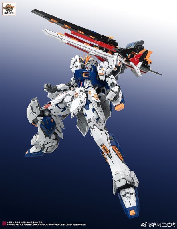 農場主造物1/100 福氣牛福岡牛RX-93 ν NU 福牛鋼財喵喵GK樣式招財哞牛