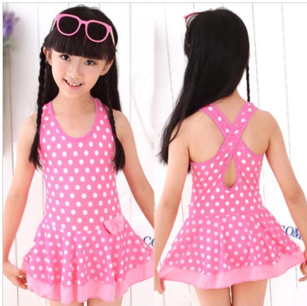【寶嘟嘟童裝舖】兒童泳衣2015新款 可愛公主寶寶泳裝 女童泳衣