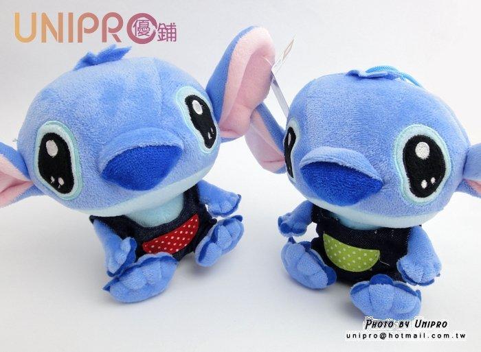 【UNIPRO】迪士尼 史迪奇 Disney Stitch 6吋 吊帶褲系列 絨毛玩偶 布偶 娃娃 禮物