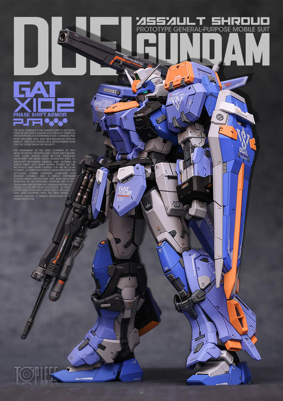 [Circle Model] TopLess GK改件 MG GAT-X102 Duel Gundam (決鬥鋼彈+突擊