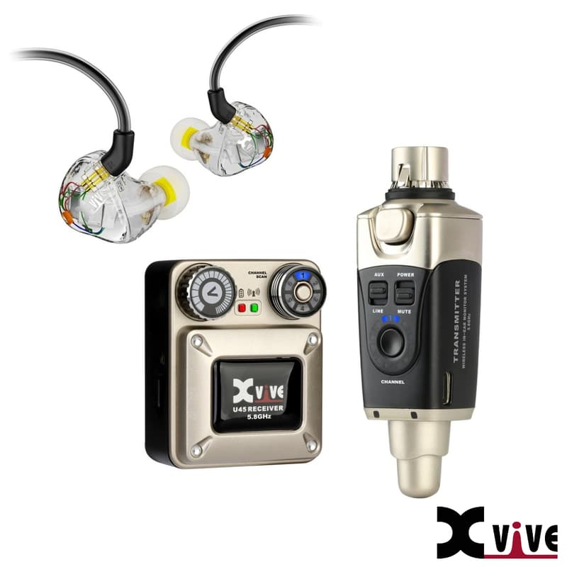【又昇樂器.音響】Xvive U45 Wireless IEM System 入耳式無線監聽傳輸介面 5.8G