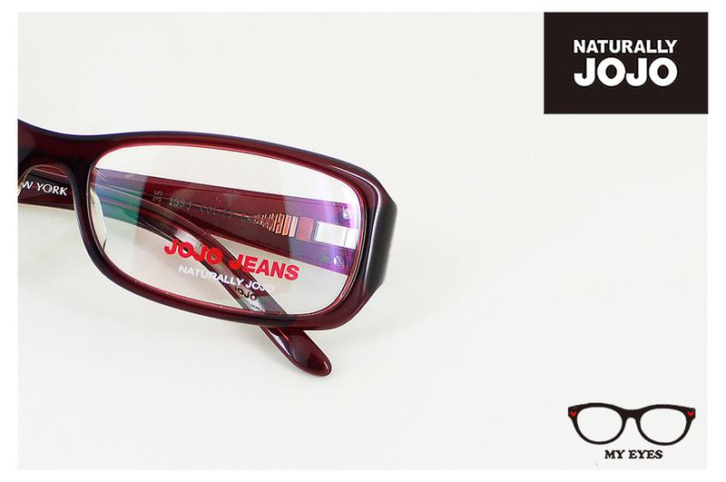 【My Eyes 瞳言瞳語】JOJO JEANS 酒紅色流線膠框眼鏡 簡潔風格 學生氣質 簡單百搭款 (133J)