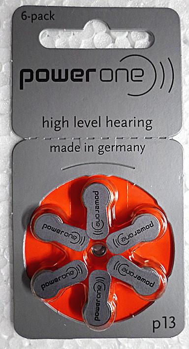 powerone 助聽器電池 p13 1.45V PR48 310mAh 一卡6入 德國製造-【便利網】