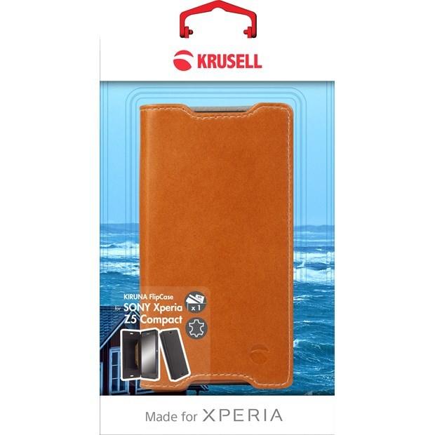Krusell 側掀皮套/SONY Xperia Z5 Compact/手機套/保護皮套/插卡皮套【馬尼通訊】