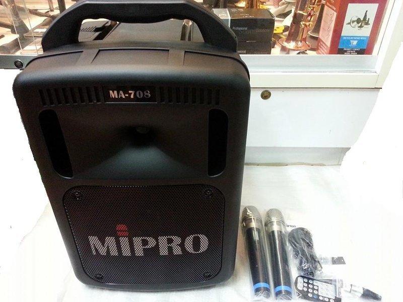 超優樂器〃週年特價優惠〃Mipro MA-708 豪華型手提式無線擴音機(附CD播放座)