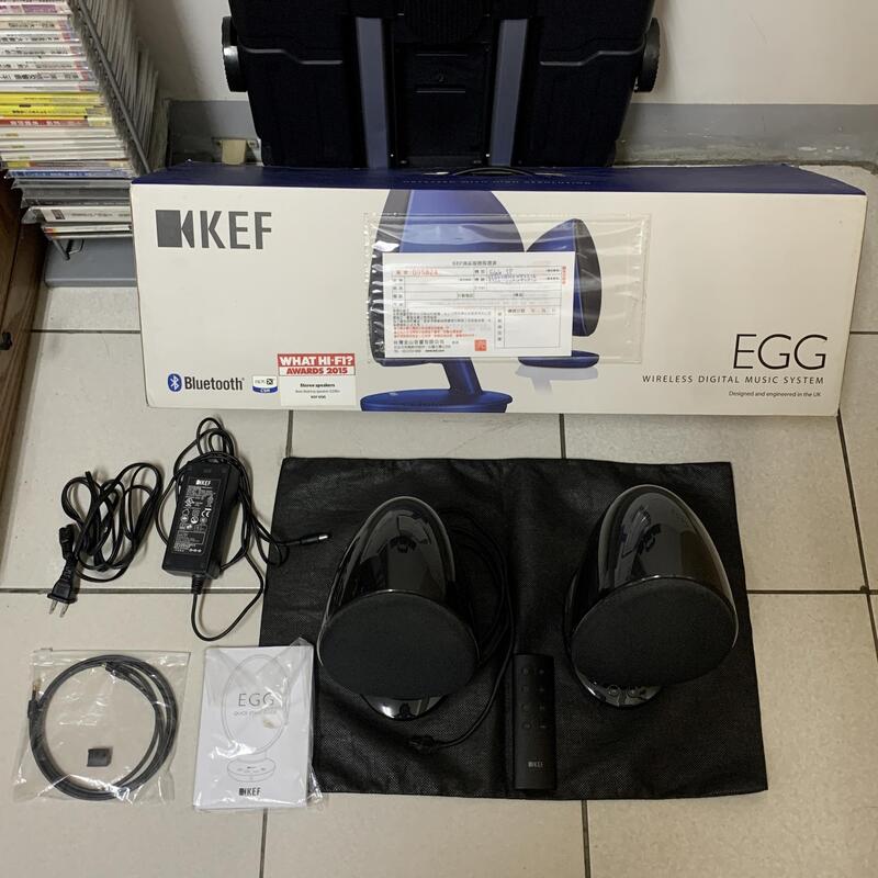 (二手) KEF EGG 黑色 主動式 無線 喇叭 公司貨 (配件齊全、功能正常) LSX LS50 X300a 可參考