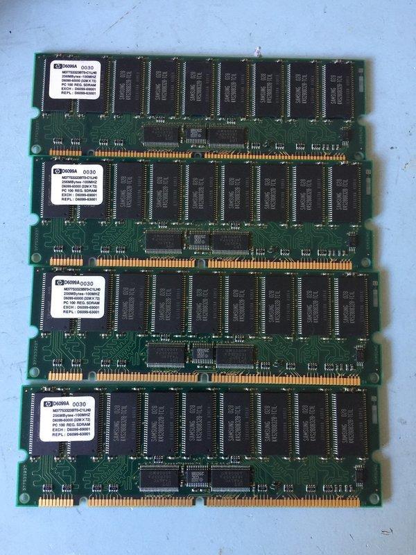 HP 256M PC 100 REG SDRAM server 用 單隻價