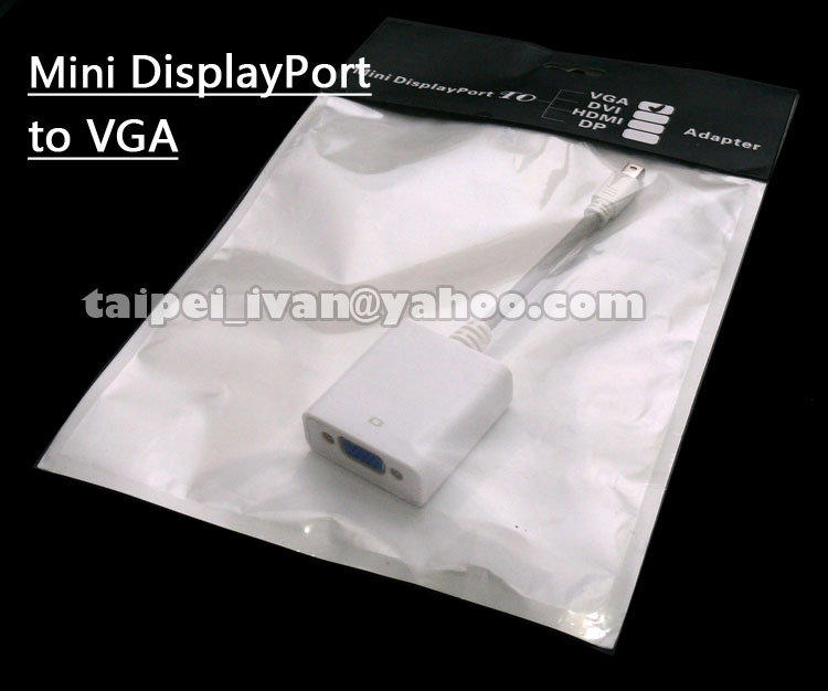 新版 蘋果 Apple 專用 Mini Displayport to VGA 轉接線 DP 支援 thunderbolt