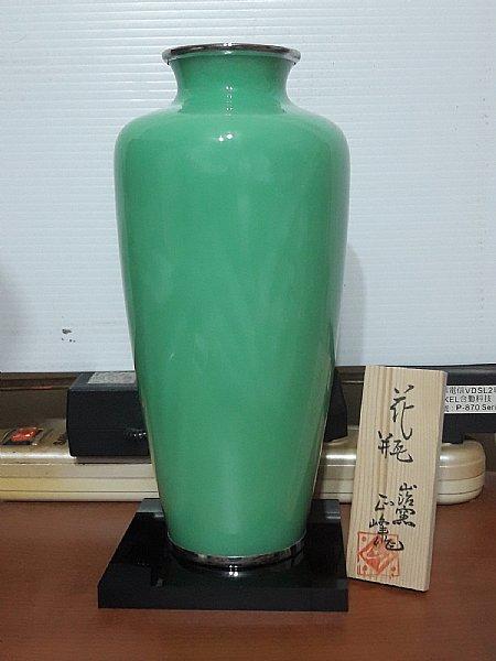 日本 七寶燒 花瓶 【安藤七寶燒花瓶】花器 超美品 最低價賠售