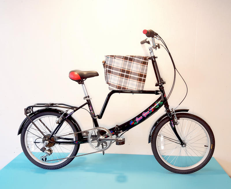 JY 20吋 6速 SHIMANO 摺疊 (小籃) 寵物車 寵物腳踏車 寵物自行車 (黑色) 寵物籃 缺貨中