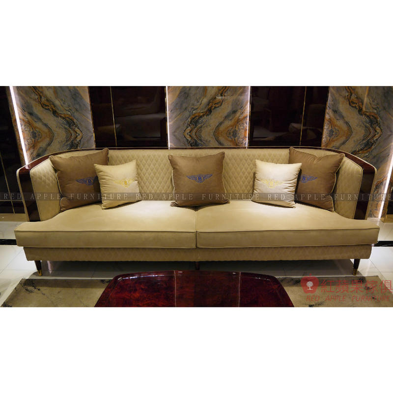 [紅蘋果傢俱] CT-029後現代客廳系列 1+3沙發 茶几 歐式 新古典 高檔 法式 不銹鋼輕奢