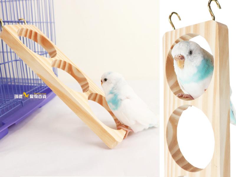 鸚鵡玩具-原木地鼠圈圈 | 小型鳥的穿繞玩具 | 原木材質 安全無毒