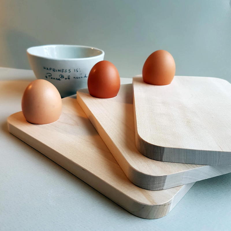 【瑞典Iris Hantverk】天然樺木製早餐盤 附蛋杯上菜盤 木盤 點心盤 甜點盤 砧板 切板